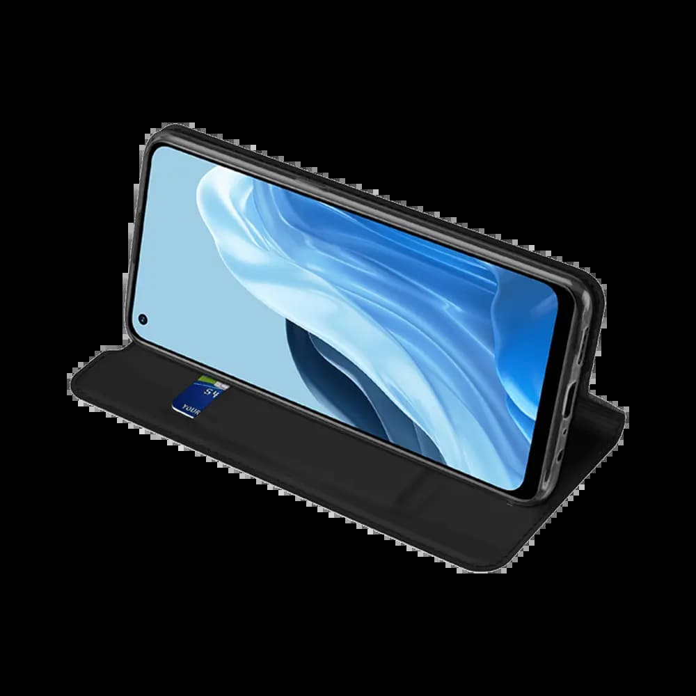 Housse folio OPPO Reno7 porte-carte – Dux Ducis Skin Pro Bleu - Vue 16