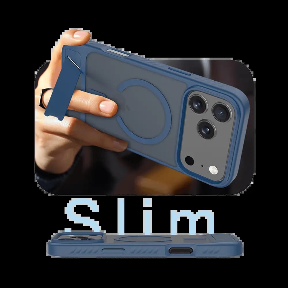 Coque de protection MagSafe avec support – Apple iPhone 17 Pro – PROTECT IF014 Bleu - Vue 5