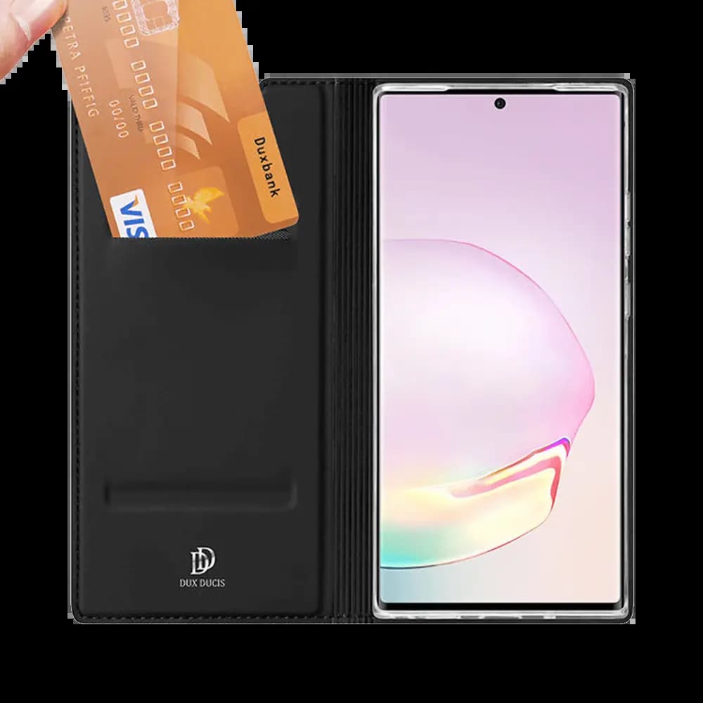 Housse folio Samsung Galaxy Note 20 Ultra porte-carte – Dux Ducis Skin Pro Noir - Vue 3