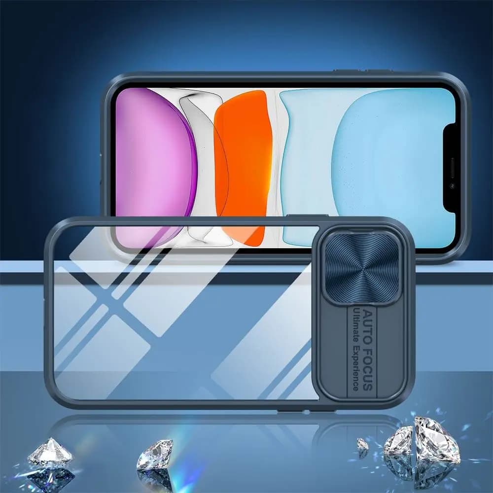 Coque avec cache caméra iPhone 11 – PROTECT IE027 Bleu Marine - Vue 5