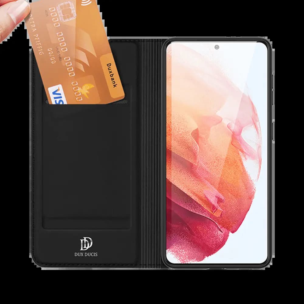 Housse folio Samsung Galaxy S21 FE porte-carte – Dux Ducis Skin Pro Noir - Vue 3