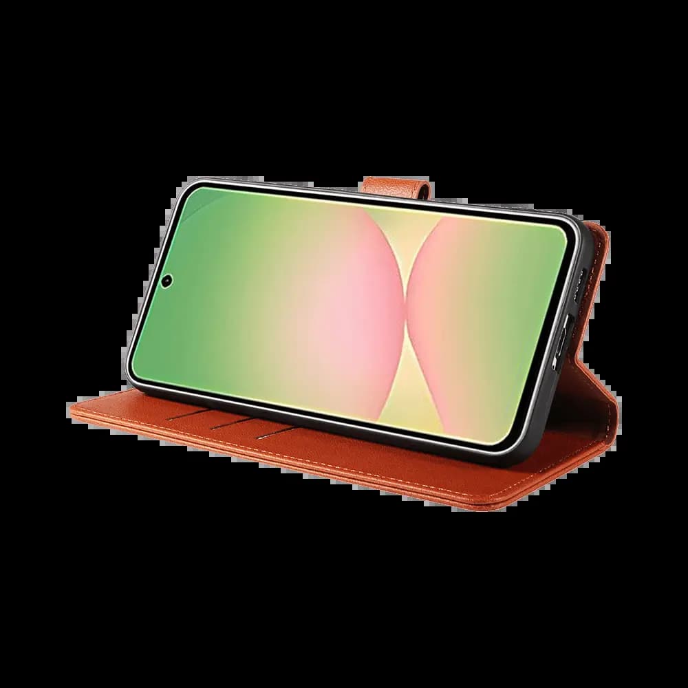 Housse folio anti-RFID Samsung Galaxy A57 5G – PROTECT IP011 Marron - Vue 17