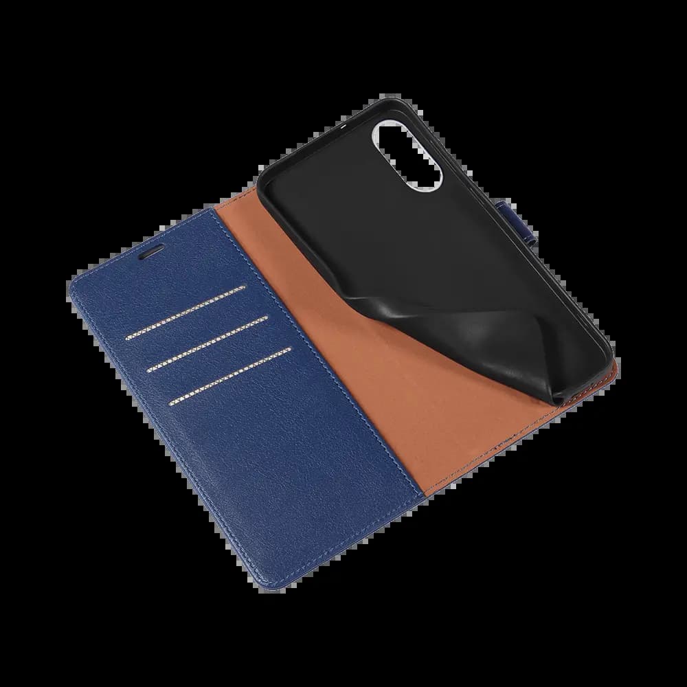 Housse folio anti-RFID Samsung Galaxy S25 Edge – PROTECT IP011 Bleu Marine - Vue 13