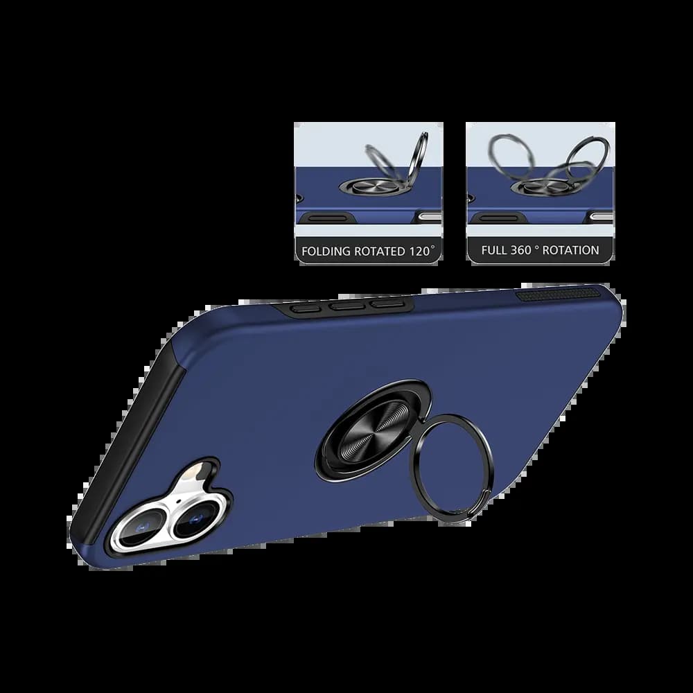 Coque de protection iPhone 16 Plus avec anneau rotatif – PROTECT IE013 Bleu - Vue 5
