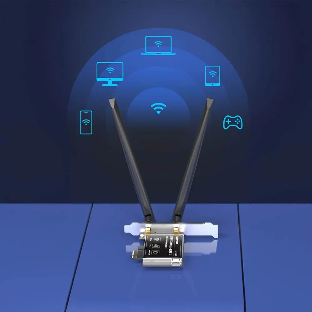 Carte WiFi PCI-E Comfast Wifi 6 + Bluetooth (5374 Mbps) - Vue 15