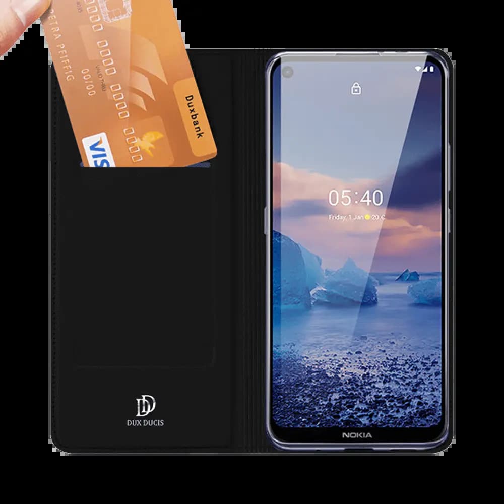 Housse folio Nokia 5.4 porte-carte – Dux Ducis Skin Pro Noir - Vue 3