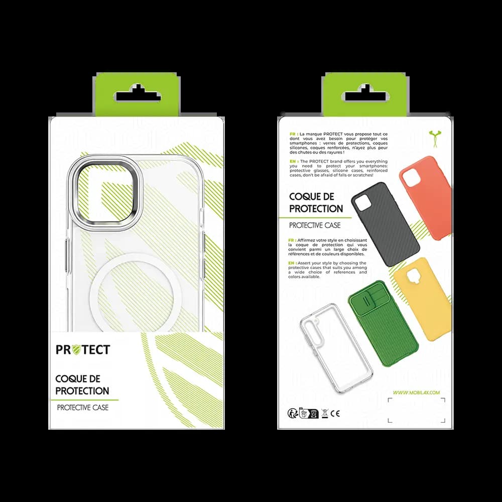 Coque MagSafe antichoc iPhone 15 Pro – PROTECT MS01 Blanc - Vue 12