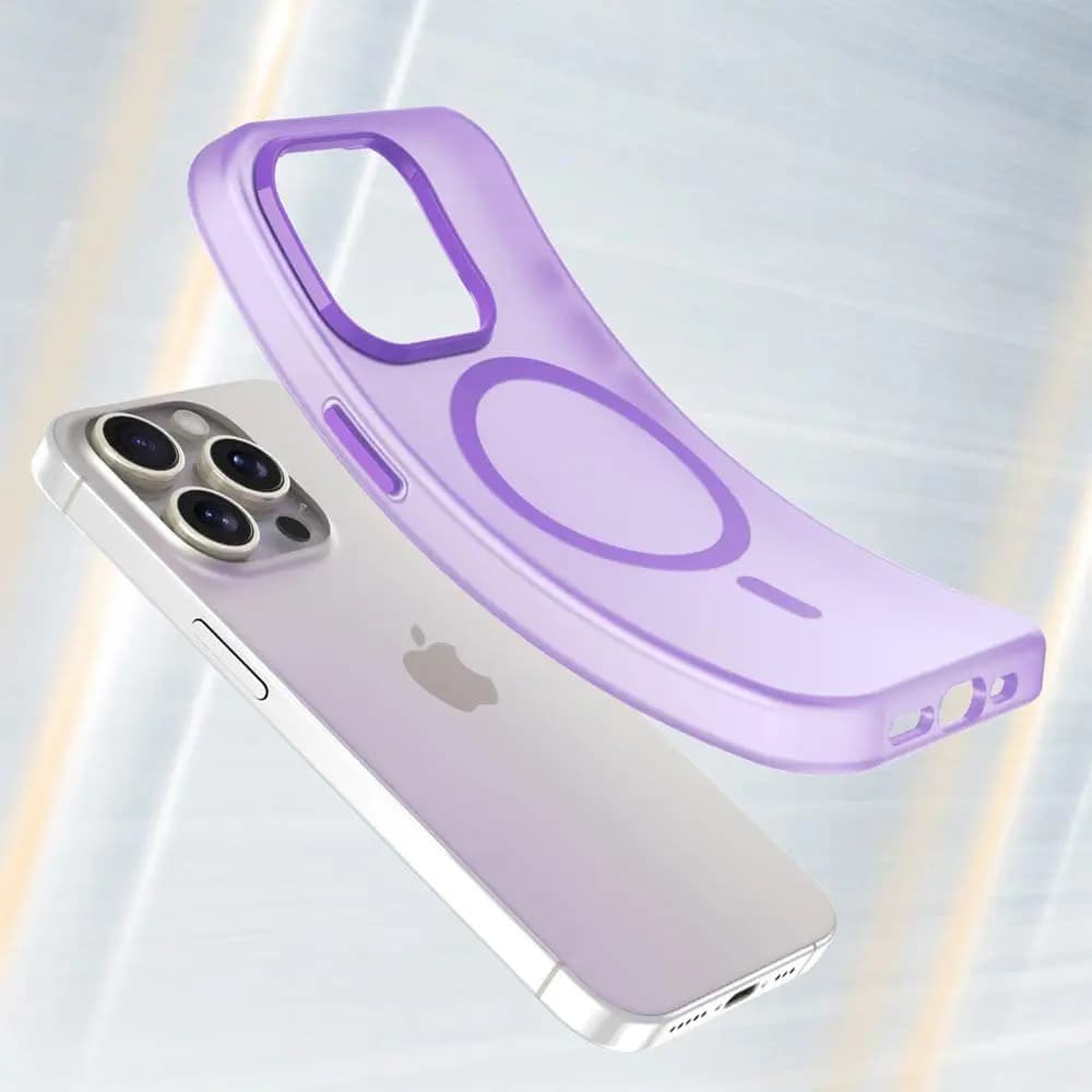 Coque MagSafe bi-matière – iPhone 16 Pro Max – PROTECT MF-006 Violet Foncé - Vue 4