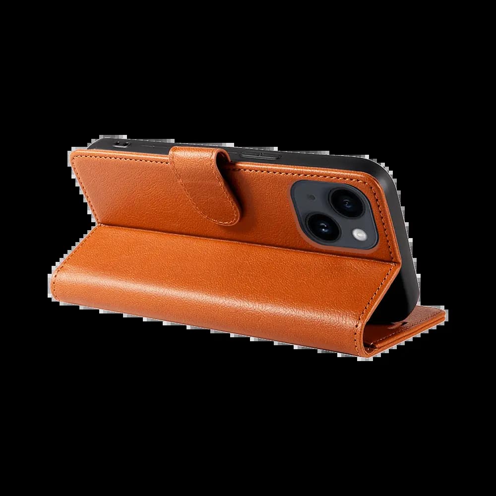 Housse folio anti-RFID iPhone 14 – PROTECT IP011 Marron - Vue 10