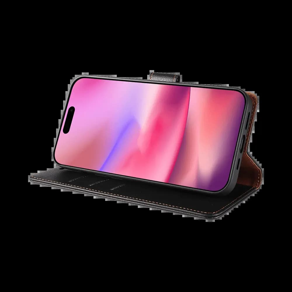 Housse folio anti-RFID iPhone 16 – PROTECT IP011 Noir - Vue 13