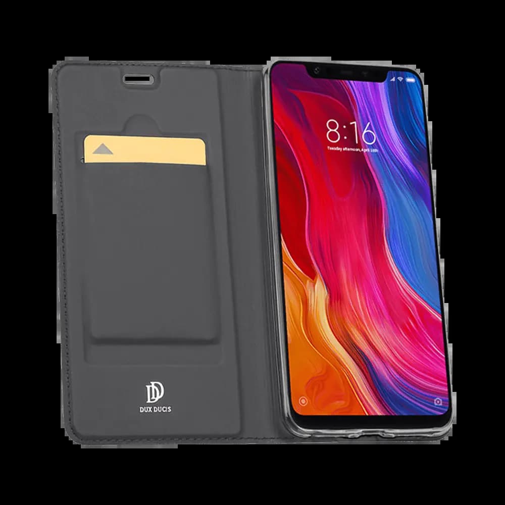Housse folio Xiaomi Mi 8 porte-carte – Dux Ducis Skin Pro Noir - Vue 3
