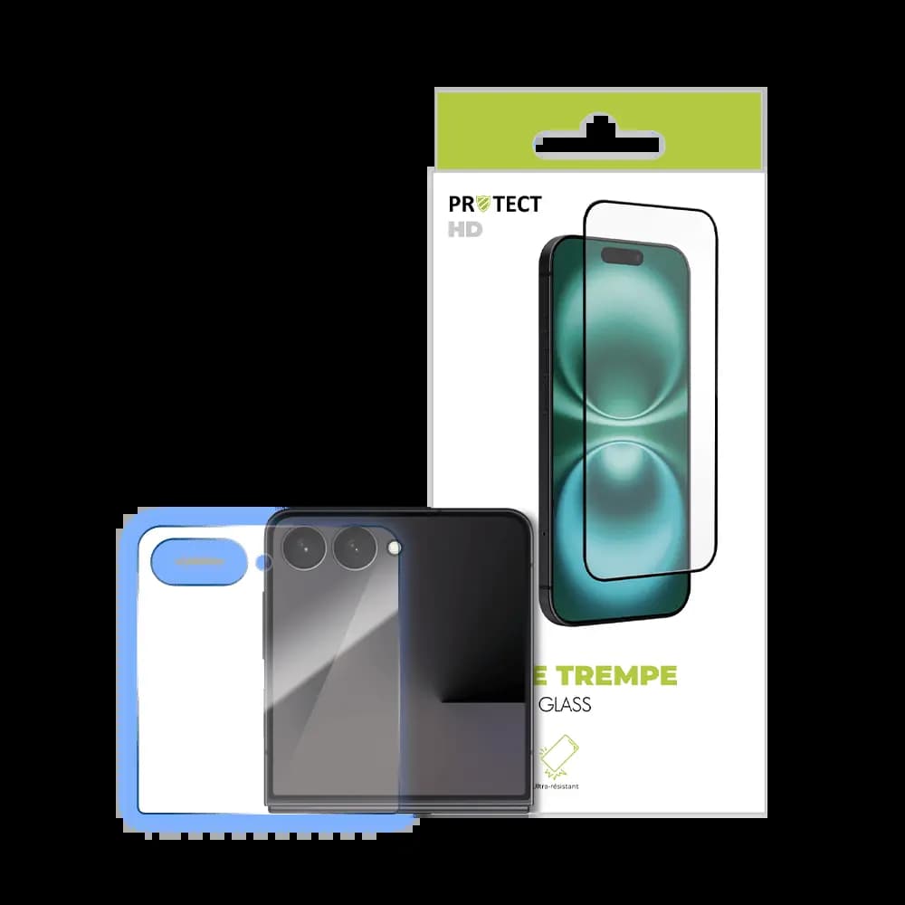 Verre trempé Samsung Galaxy Z Flip 7 5G - protection écran 9H - PROTECT Transparent - Vue 24