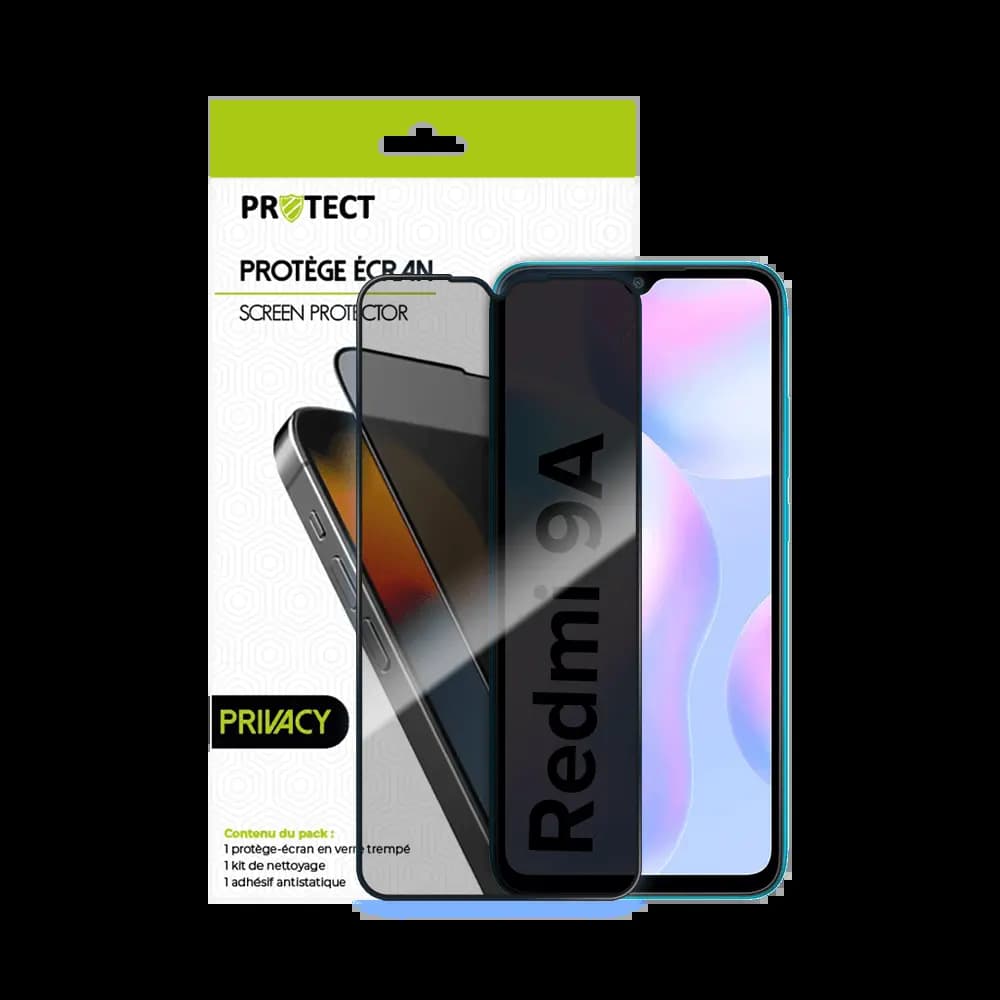 Verre trempé anti-espions 9H – Xiaomi Redmi 9A – PROTECT Transparent - Vue 20