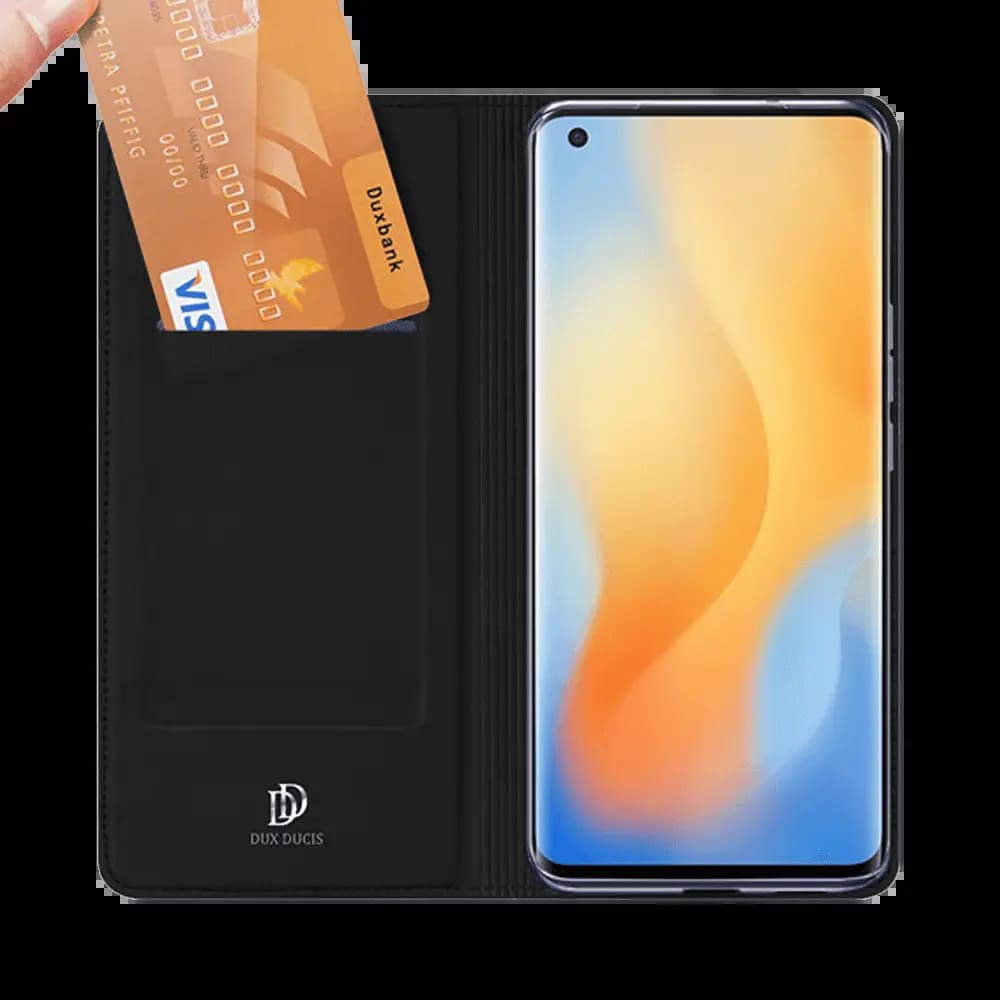 Housse folio Vivo X51 porte-carte – Dux Ducis Skin Pro Noir - Vue 3