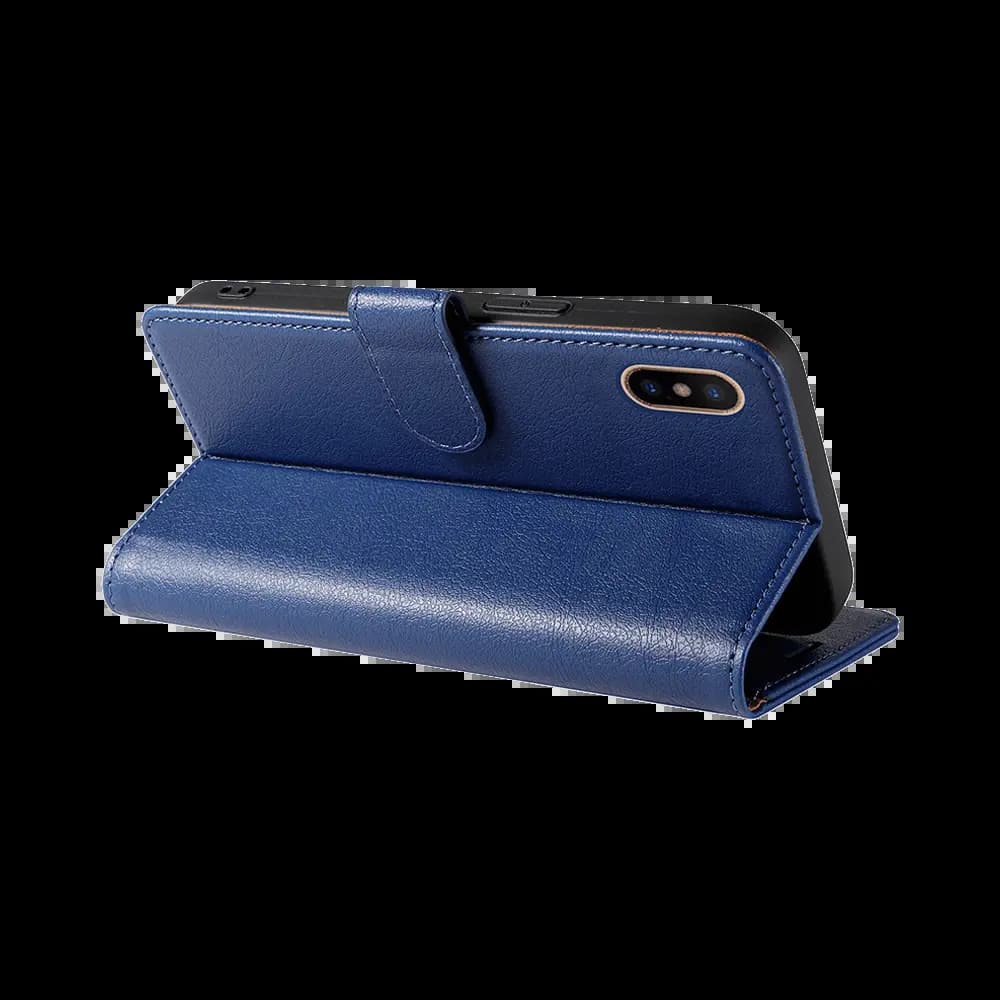 Housse folio anti-RFID iPhone X / XS – PROTECT IP011 Bleu Marine - Vue 10