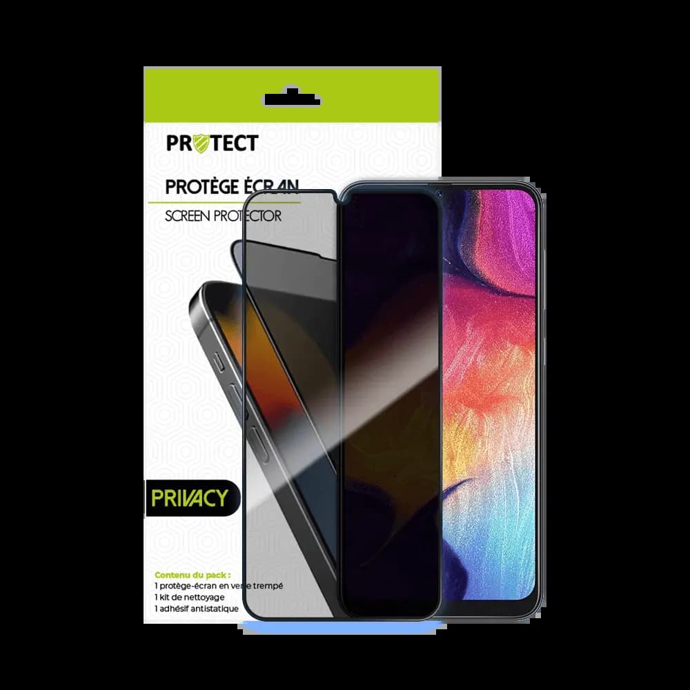 Verre trempé anti-espions 9H – compatible Samsung Galaxy A50 / A31 – PROTECT Transparent - Vue 20
