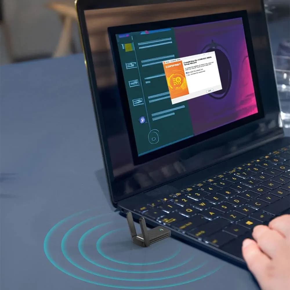 Clé Wifi 6 1800 Mbps double antenne - Comfast CF-952AX V2 - Vue 8