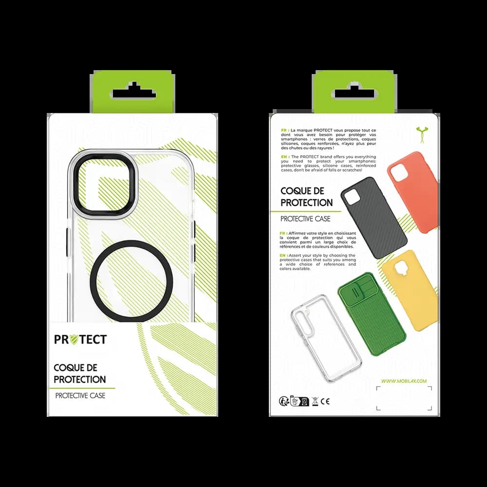 Coque MagSafe antichoc iPhone 15 Plus – PROTECT MS01 Noir - Vue 12