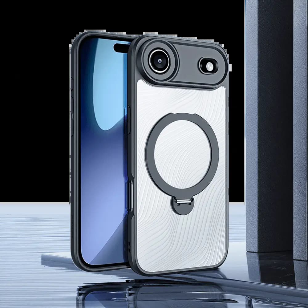 Coque MagSafe avec support – iPhone Air – Dux Ducis Aimo Mag Noir - Vue 9