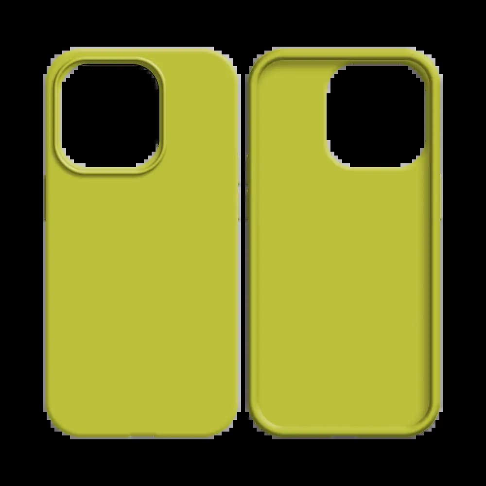 Coque silicone iPhone 14 Pro - Jaune - Vue 12