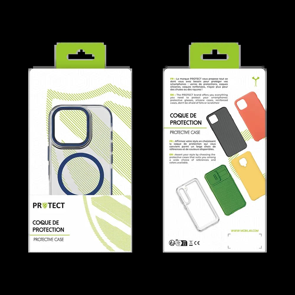 Coque MagSafe antichoc iPhone 16 – PROTECT MS01 Bleu - Vue 12