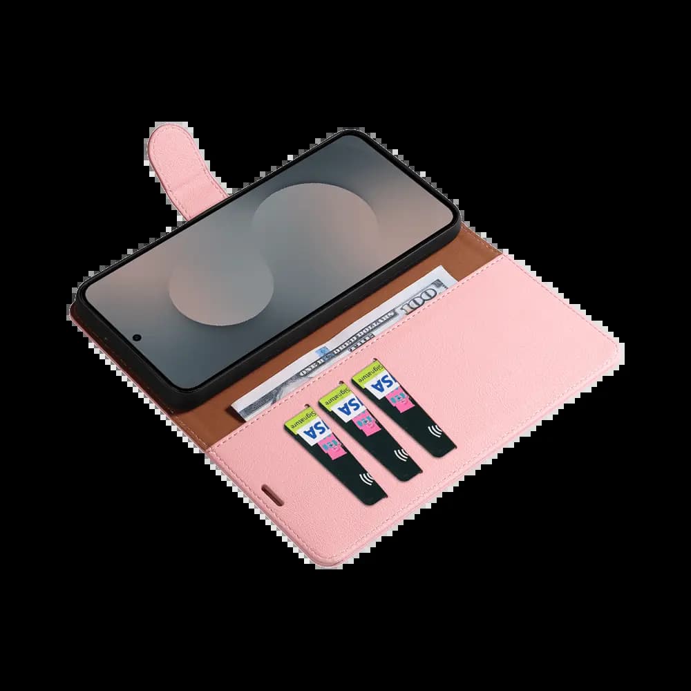 Housse folio anti-RFID Samsung Galaxy S25 FE – PROTECT IP011 Rose - Vue 9