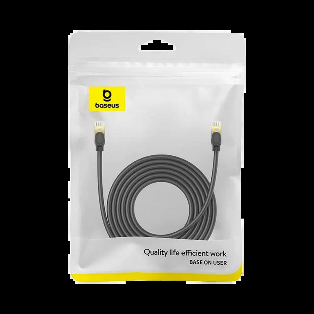 Câble Ethernet RJ45 Cat8 40Gbps 2000MHz 5m - Baseus Noir - Vue 7