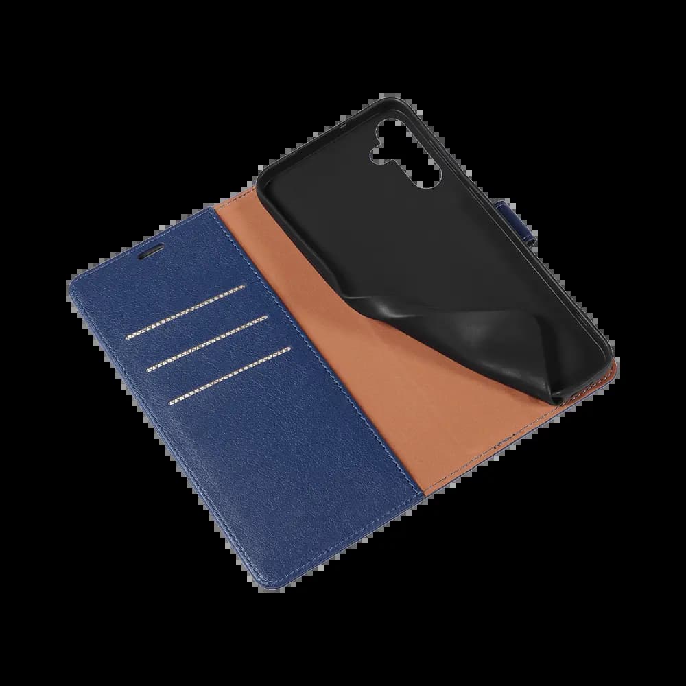 Housse folio anti-RFID Samsung Galaxy A14 5G – PROTECT IP011 Bleu Marine - Vue 10