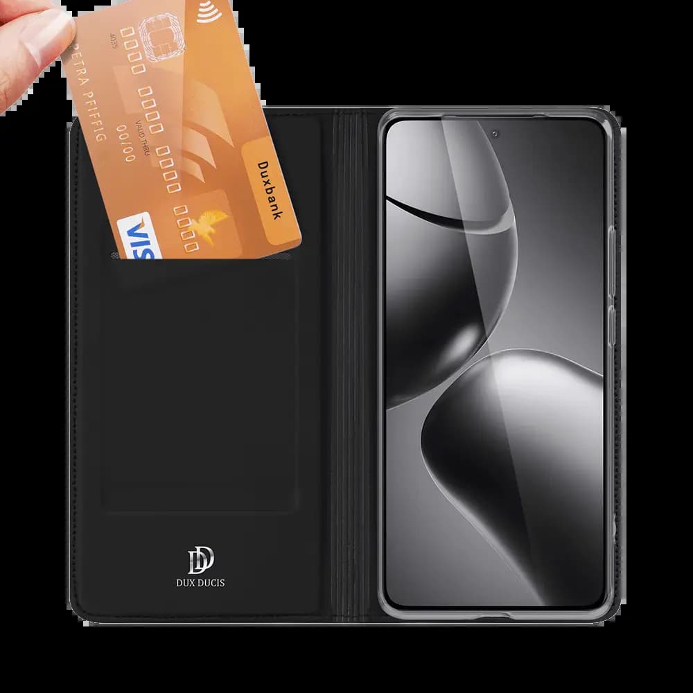 Housse folio Xiaomi 14T Pro porte-carte – Dux Ducis Skin Pro Bleu - Vue 3