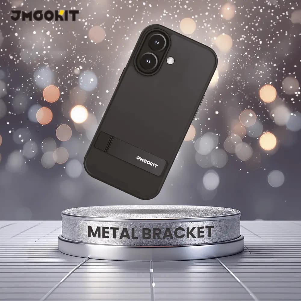 Coque de Protection Metal Bracket JMGOKIT pour Apple iPhone 17 Noir - Vue 4