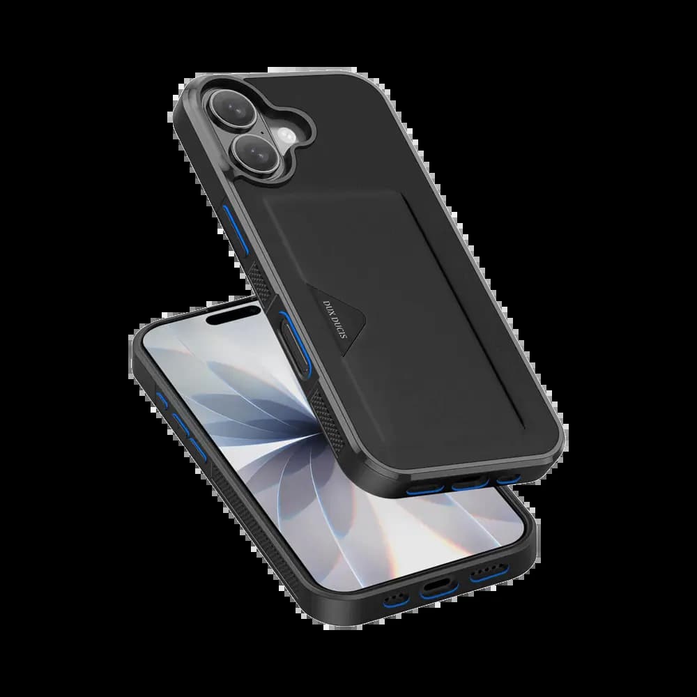  Coque de protection antichoc iPhone 17 avec porte-carte intégré - Dux Ducis Pocard Noir - Vue 11