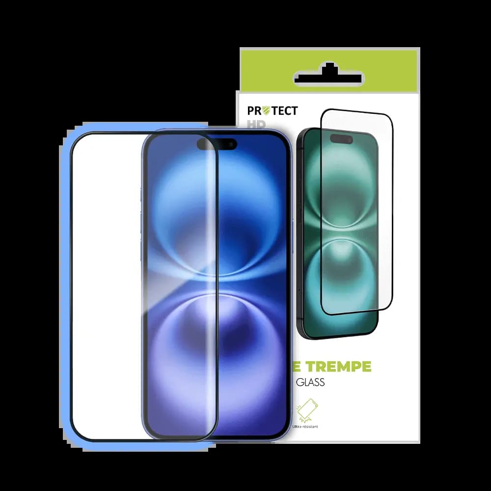 Verre trempé iPhone 16 Plus - protection écran 9H - PROTECT Transparent - Vue 24