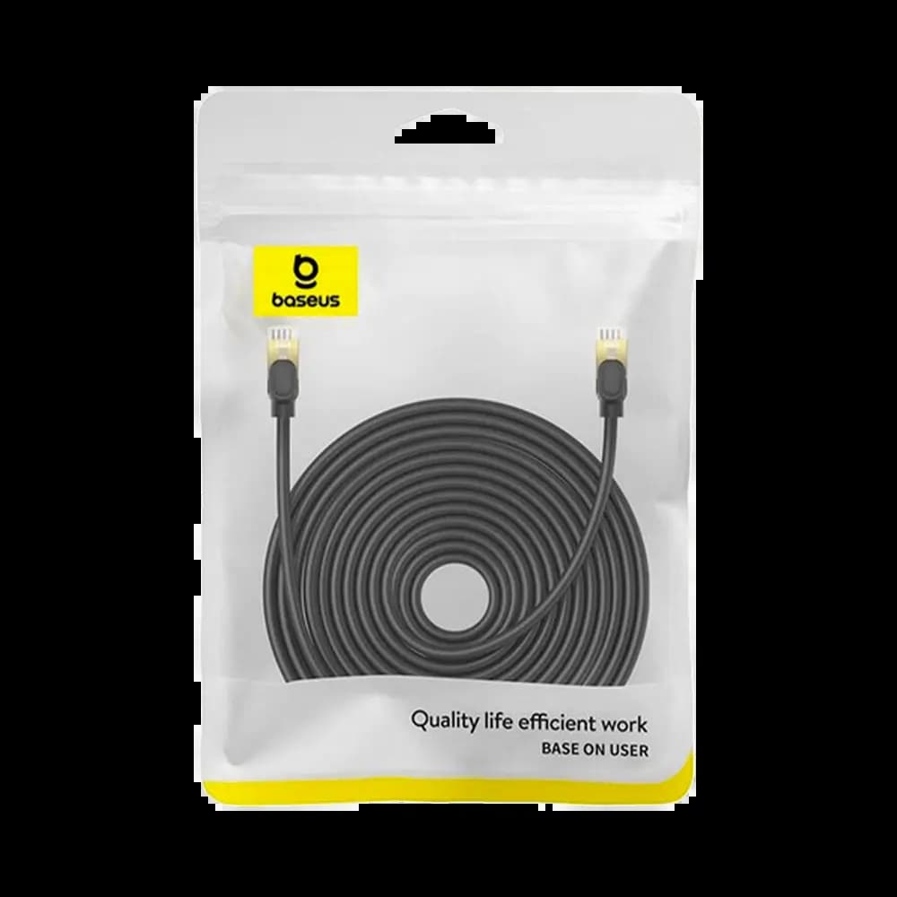 Câble Ethernet RJ45 Baseus Cat 8 40Gbps Mâle vers Mâle (10m) Noir - Vue 42