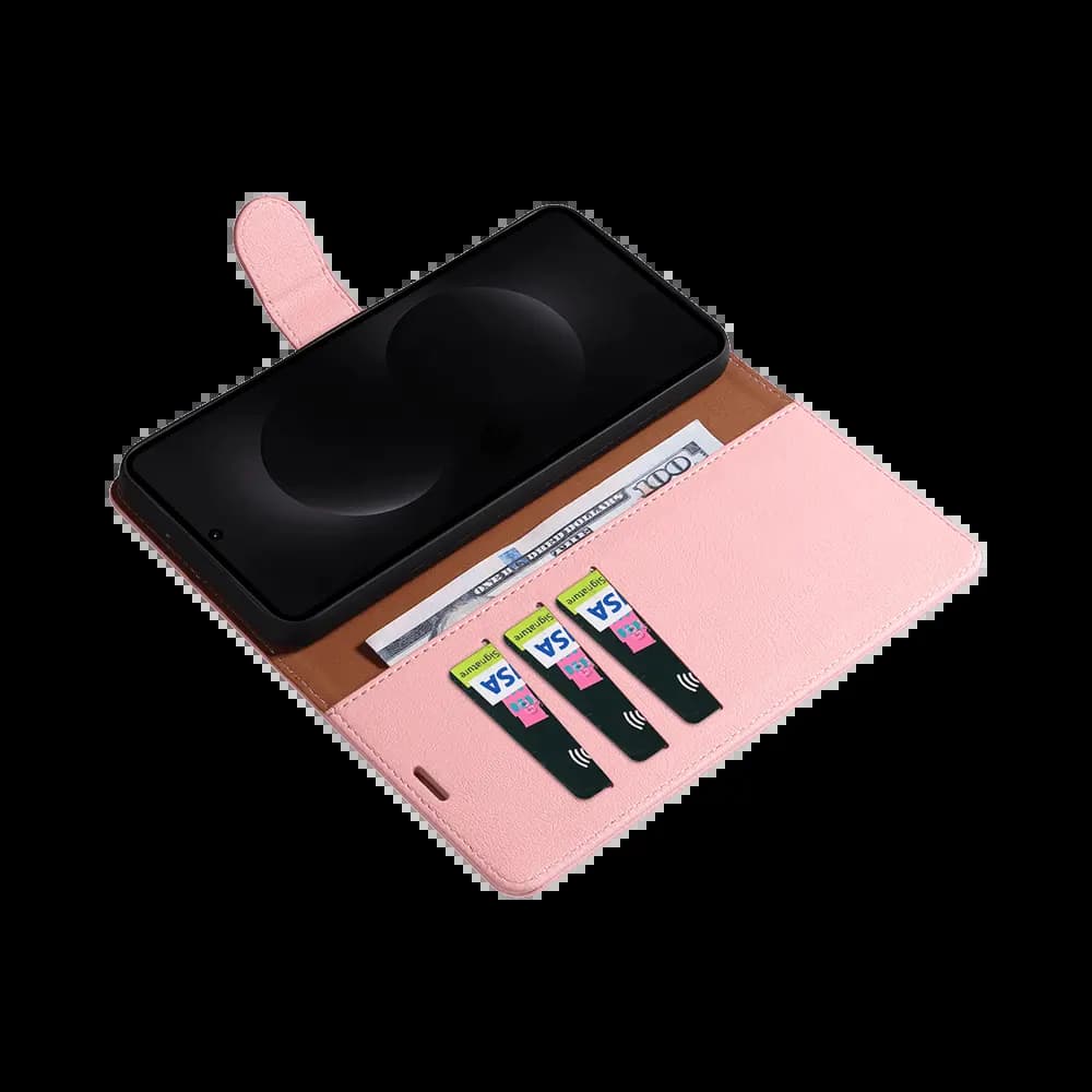 Housse folio anti-RFID Samsung Galaxy S26 Ultra – PROTECT IP011 Rose - Vue 9