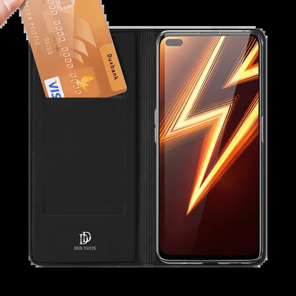 Housse folio Realme 6 Pro porte-carte – Dux Ducis Skin Pro Noir - Vue 3