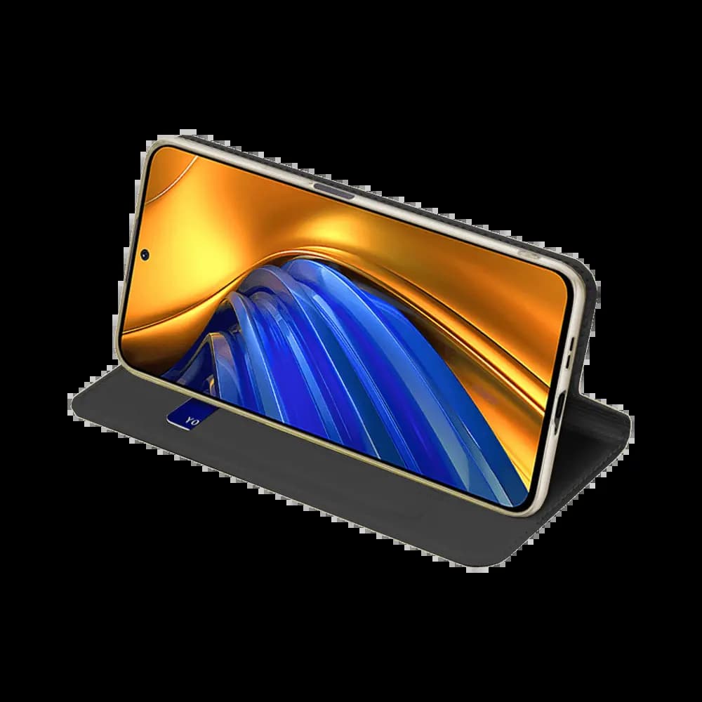 Housse folio Xiaomi Poco F4 5G porte-carte – Dux Ducis Skin Pro Noir - Vue 16