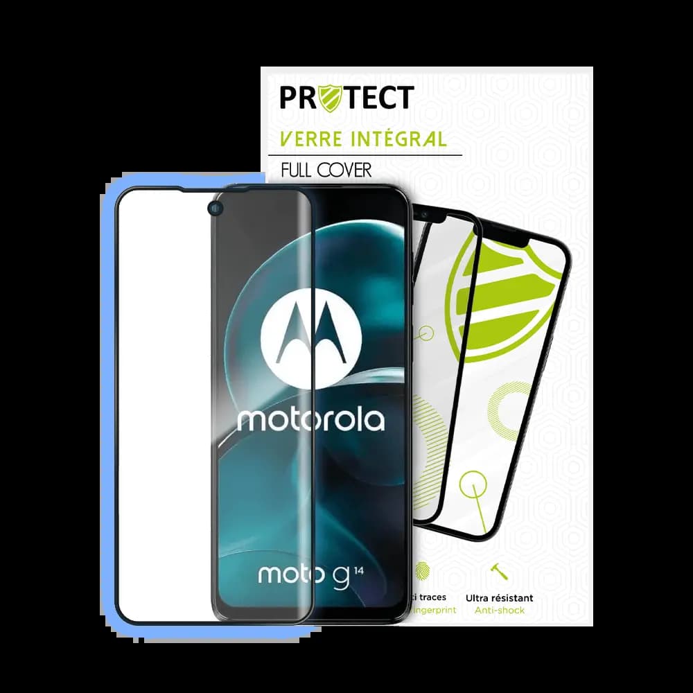 Verre trempé intégral 5D 9H – protection écran Motorola Moto g14 – PROTECT Noir - Vue 24