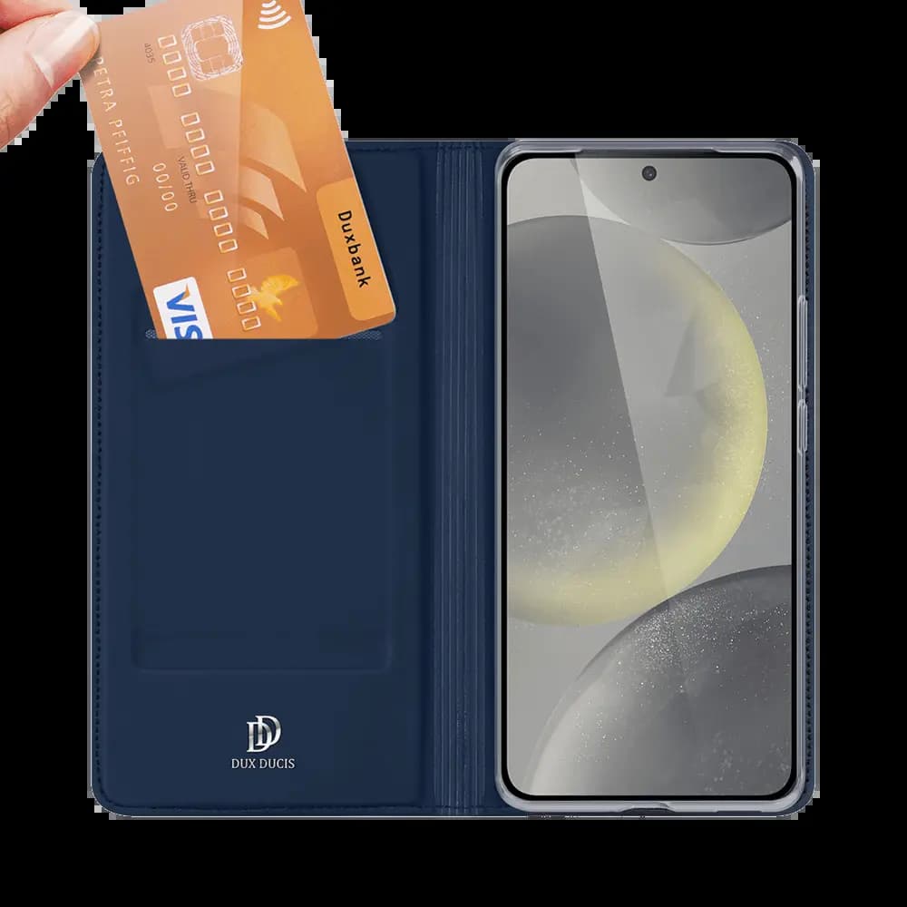 Housse folio Samsung Galaxy S24 FE porte-carte – Dux Ducis Skin Pro Noir - Vue 3