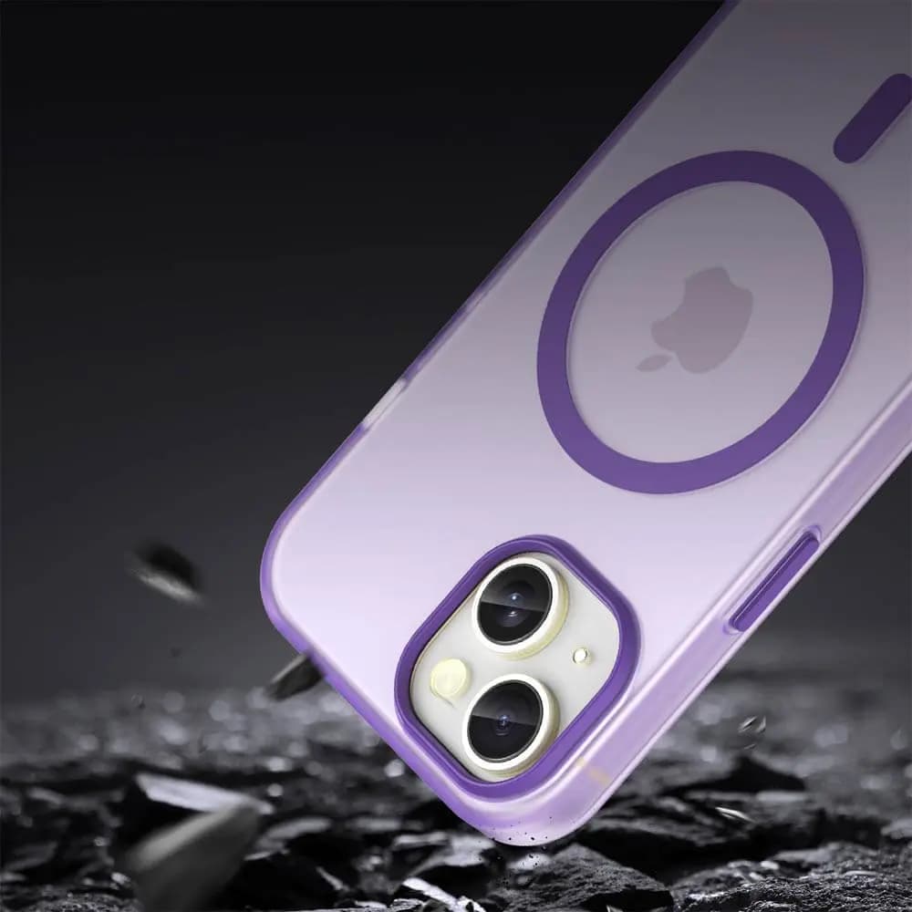 Coque MagSafe bi-matière – iPhone 15– PROTECT MF-006 Violet Foncé - Vue 24