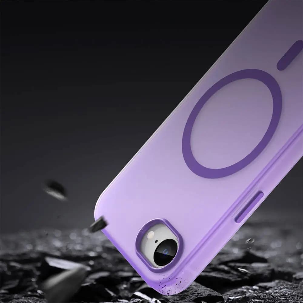 Coque MagSafe iPhone 16e / iPhone 17e bi-matière – PROTECT MF-006 Violet Foncé  - Vue 24