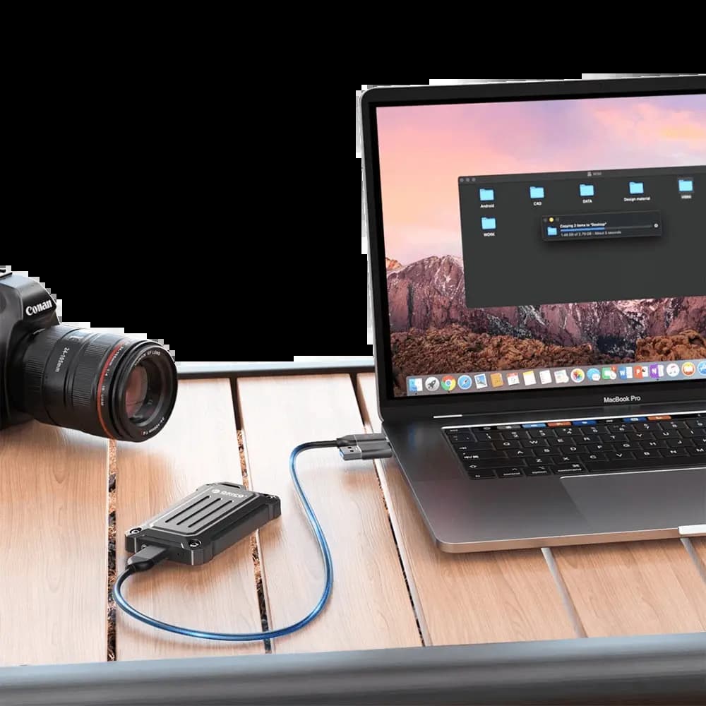 Disque Dur Externe SSD Orico Rugged 512Go Gris Foncé - Vue 8