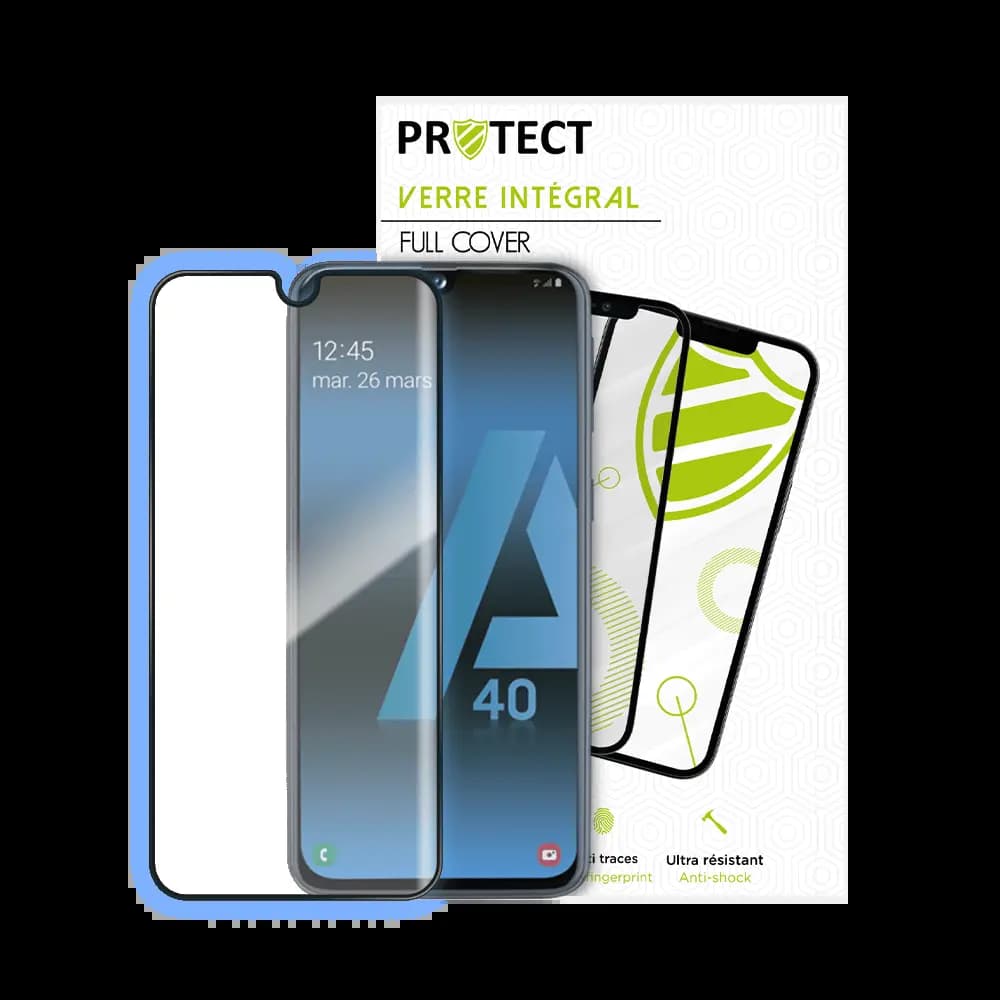 Verre trempé intégral 5D 9H – protection écran Samsung Galaxy A40 – PROTECT Noir - Vue 8