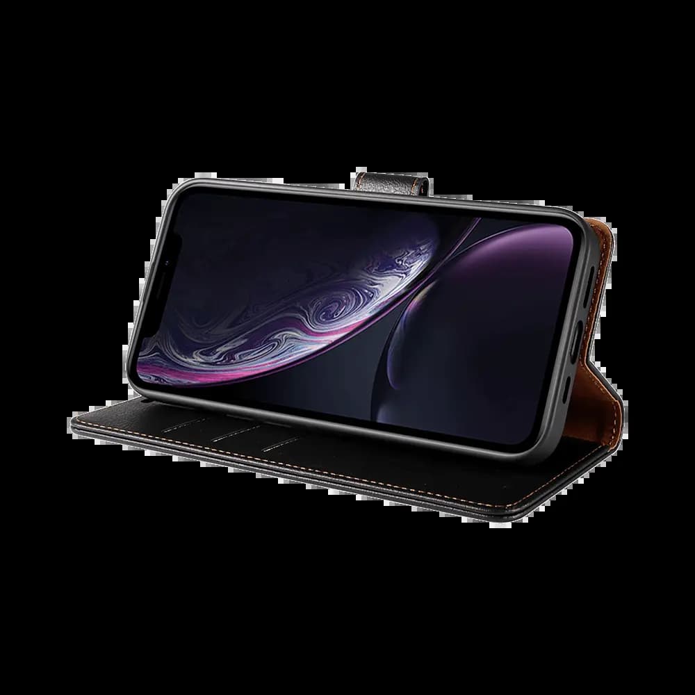 Housse folio anti-RFID iPhone XR – PROTECT IP011 Noir - Vue 7