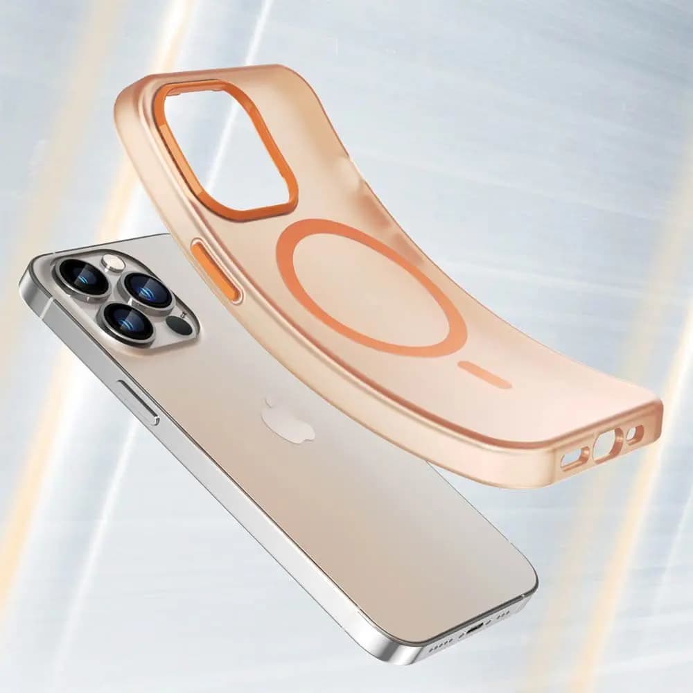 Coque MagSafe bi-matière – iPhone 13 Pro Max – PROTECT MF-006 Orange - Vue 4