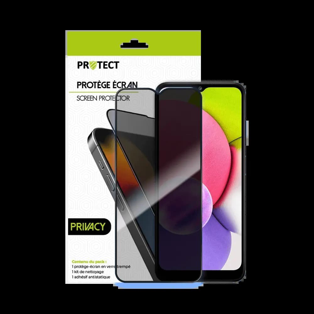 Verre trempé anti-espions 9H – compatible Samsung Galaxy A03s / A03 – PROTECT Transparent - Vue 16