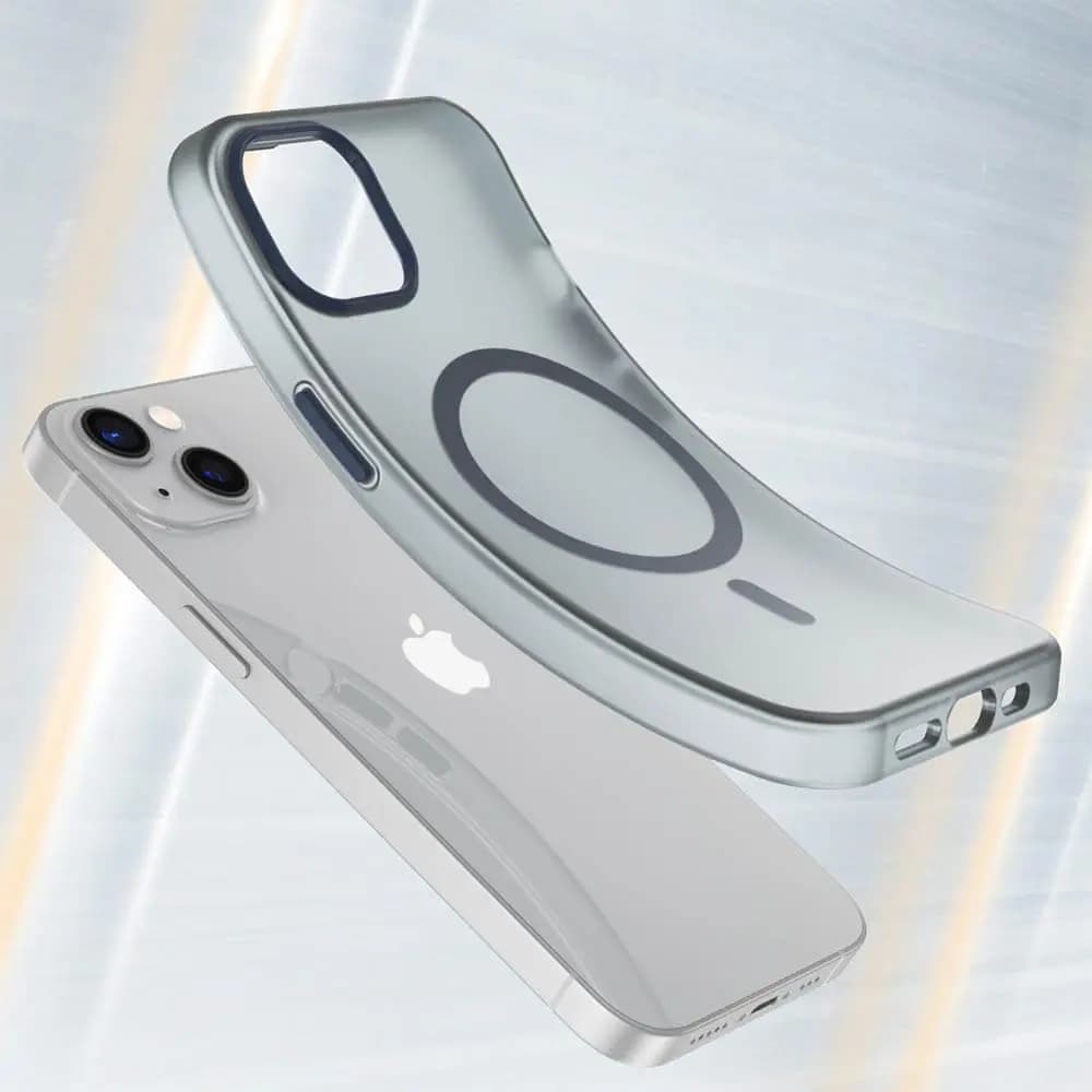 Coque MagSafe bi-matière – iPhone 13 – PROTECT MF-006 Bleu Marine - Vue 4