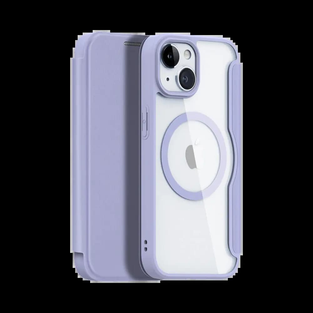 Housse folio MagSafe iPhone 15 – Dux Ducis Skin X Pro Violet - Vue 4