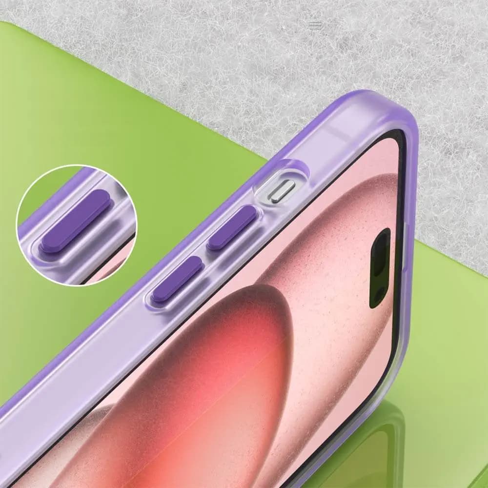 Coque MagSafe bi-matière – iPhone 15– PROTECT MF-006 Violet Foncé - Vue 7