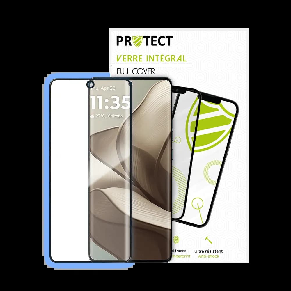 Verre trempé intégral 5D 9H – protection écran Motorola Edge 50 – PROTECT Noir - Vue 24