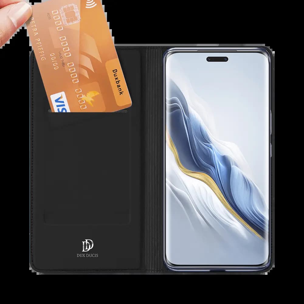 Housse folio Honor Magic 6 Pro porte-carte – Dux Ducis Skin Pro Noir - Vue 3
